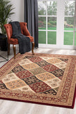 2’ x 4’ Red Decorative Diamonds Area Rug