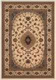 4’ x 6’ Cream Floral Medallion Area Rug