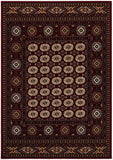 2’ x 10’ Red Eclectic Geometric Pattern Runner Rug