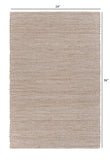 2’ x 3’ Modern Beige Striped Scatter Rug