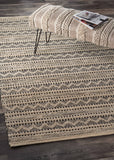 8’ x 10’ Black and Blush Chevron Stripe Area Rug