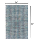 2’ x 3’ Classic Blue Jute Scatter Rug