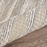 8’ x 10’ Blue and Cream Braided Jute Area Rug