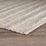 8’ x 10’ Blue and Cream Braided Jute Area Rug