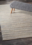 8’ x 10’ Blue and Cream Braided Jute Area Rug