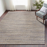 8’ x 10’ Blue and Cream Braided Jute Area Rug