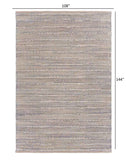 9’ x 12’ Blue and Cream Braided Jute Area Rug