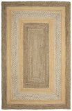 4’ x 6’ Tan and Beige Bordered Area Rug