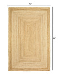 4’ x 6’ Classic Tan Bordered Area Rug