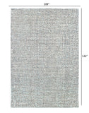 9’ x 12’ Navy and Ivory Grids Area Rug