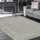 8’ x 10’ Gray Interwoven Maze Area Rug