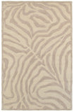 5’ x 8' Taupe Zebra Pattern Area Rug