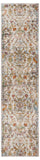 Beige Abstract Garden Runner Rug