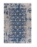 5’ x 8’ Navy Blue Faded Floral Motif Area Rug