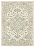 Green and Cream Medallion Area Rug