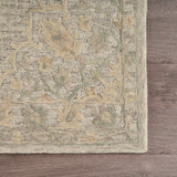 8’ x 10’ Beige Distressed Floral Area Rug