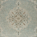 8’ x 10’ Blue and Beige Flor Medallion Area Rug