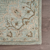 8’ x 10’ Blue and Beige Flor Medallion Area Rug