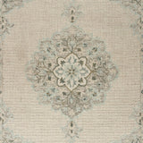 8’ x 10’ Ivory Distressed Floral Area Rug