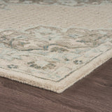 8’ x 10’ Ivory Distressed Floral Area Rug