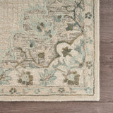 8’ x 10’ Ivory Distressed Floral Area Rug