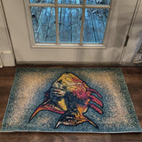 2’ x 3’ Blue Coral Fish Indoor Outdoor Scatter Rug