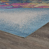 5’ x 8’ Blue Coral Fish Indoor Outdoor Scatter Rug