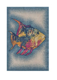 5’ x 8’ Blue Coral Fish Indoor Outdoor Scatter Rug