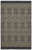 8’ x 10’ Black Geometric Indoor Outdoor Area Rug