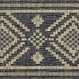 8’ x 10’ Black Geometric Indoor Outdoor Area Rug