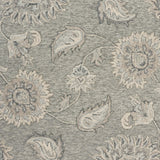 5’ x 7' Light Gray Floral Area Rug