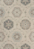 5’ x 7' Ivory Intricate Floral Area Rug