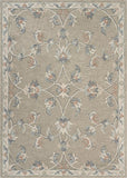 7’ x 9' Sage and Cream Filigree Area Rug