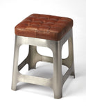 Gerald Iron & Leather Counter Stool