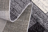 2’ x 65’ Gray Distressed Geometric Runner Rug