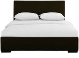 Brown Upholstered Twin Platform Bed