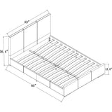 Brown Upholstered Twin Platform Bed