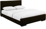 Brown Upholstered Full Platform Bed