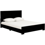 Black Wood Queen Platform Bed