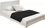 White Wood Full Platform Bed