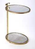 Ciro Gold Metal & Mirror Side Table