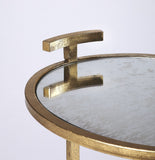 Butler Specialty Ciro Gold Metal & Mirror Side Table 3973384