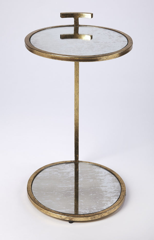 Butler Specialty Ciro Gold Metal & Mirror Side Table 3973384