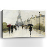 36" Parisian Rainy Day Canvas Wall Art