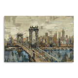 Vintage Inspired NYC city skyline Canvas Wall Art