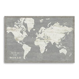 Minimalist World Map Canvas Wall Art