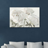 36" Neutral Flowers in Bloom Canvas Wall Art