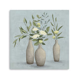 Bohemian Flowers in Ceramic Vases Canvas Wall Art