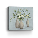 20" Bohemian Flowers in Ceramic Vases Canvas Wall Art