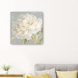 40" Angelic White Peony Flower Canvas Wall Art